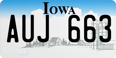 IA license plate AUJ663