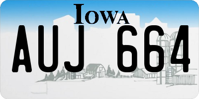 IA license plate AUJ664