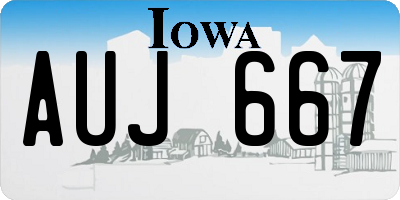 IA license plate AUJ667