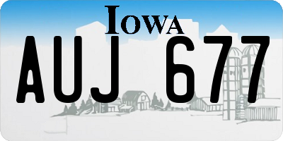 IA license plate AUJ677
