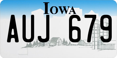 IA license plate AUJ679