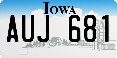 IA license plate AUJ681