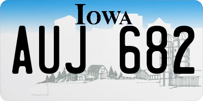 IA license plate AUJ682