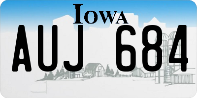 IA license plate AUJ684