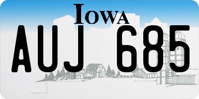 IA license plate AUJ685