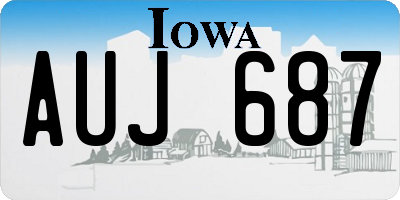 IA license plate AUJ687