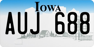 IA license plate AUJ688