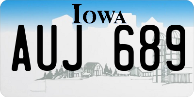 IA license plate AUJ689