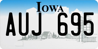 IA license plate AUJ695