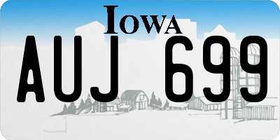 IA license plate AUJ699
