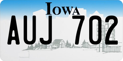 IA license plate AUJ702