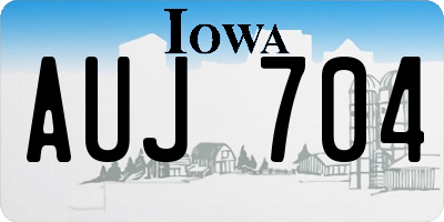 IA license plate AUJ704