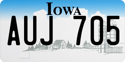 IA license plate AUJ705