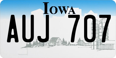IA license plate AUJ707