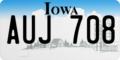 IA license plate AUJ708