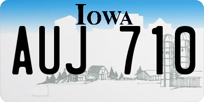 IA license plate AUJ710