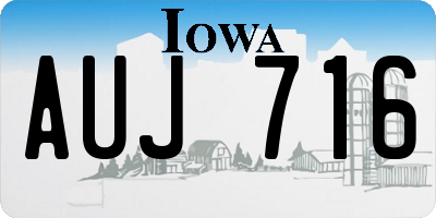 IA license plate AUJ716