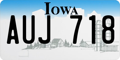 IA license plate AUJ718