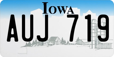 IA license plate AUJ719