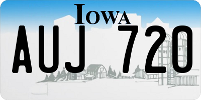 IA license plate AUJ720