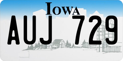 IA license plate AUJ729
