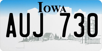 IA license plate AUJ730