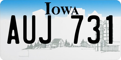 IA license plate AUJ731