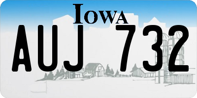IA license plate AUJ732