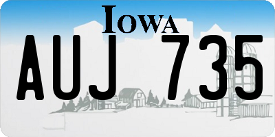 IA license plate AUJ735
