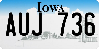 IA license plate AUJ736