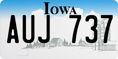 IA license plate AUJ737