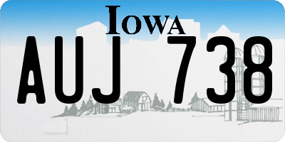 IA license plate AUJ738