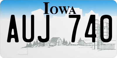 IA license plate AUJ740