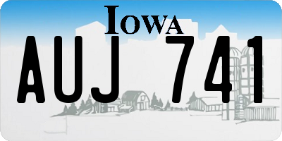 IA license plate AUJ741
