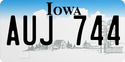 IA license plate AUJ744