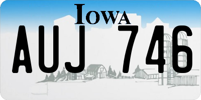 IA license plate AUJ746