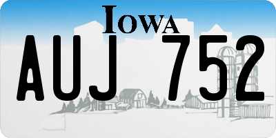 IA license plate AUJ752
