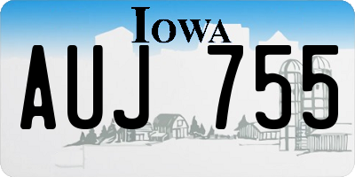 IA license plate AUJ755