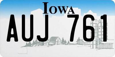 IA license plate AUJ761