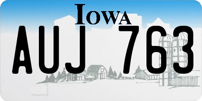 IA license plate AUJ763
