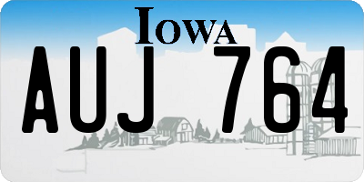 IA license plate AUJ764
