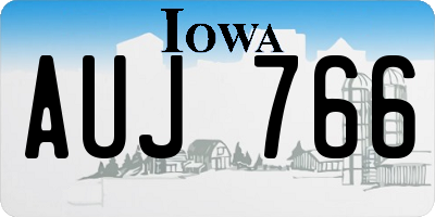 IA license plate AUJ766