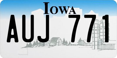 IA license plate AUJ771