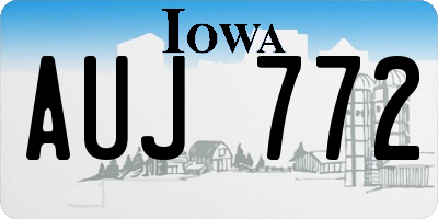 IA license plate AUJ772