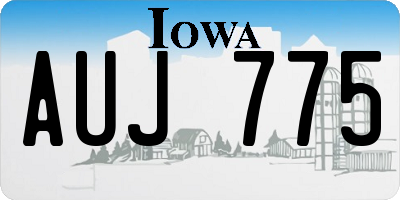 IA license plate AUJ775