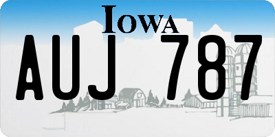 IA license plate AUJ787