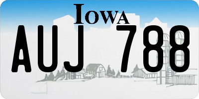 IA license plate AUJ788