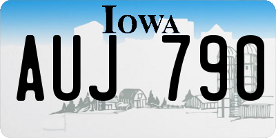 IA license plate AUJ790