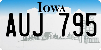 IA license plate AUJ795