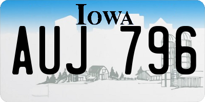 IA license plate AUJ796